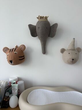 Felt animals heads decor crate and barrel